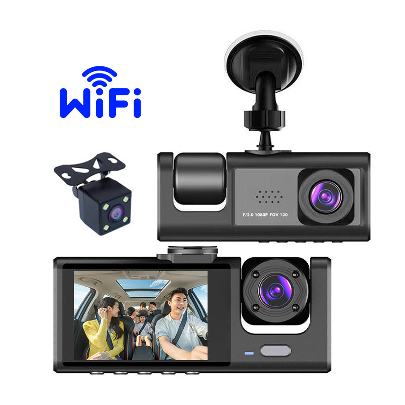 Camera Auto DVR Vehicle BlackBOX Dual Lens, Full HD 1080P, Unghi 170°, Ecran 2″, G-Sensor, Înregistrare în Buclă, Cameră Față + Spate